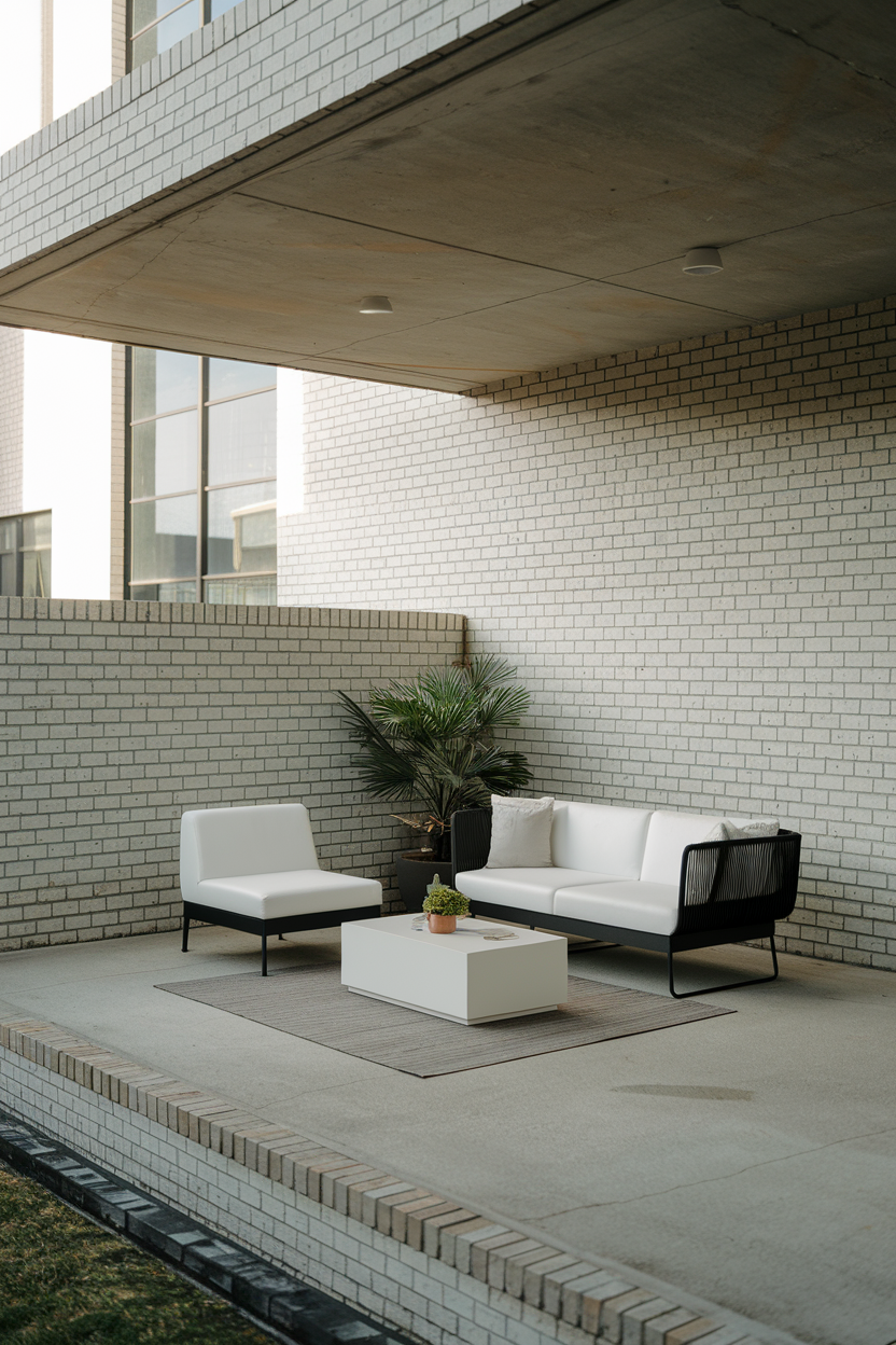 Modern Outdoor Patio with Minimalist Decor - Pinterest - Modern Minimalist Patio Furniture Designs