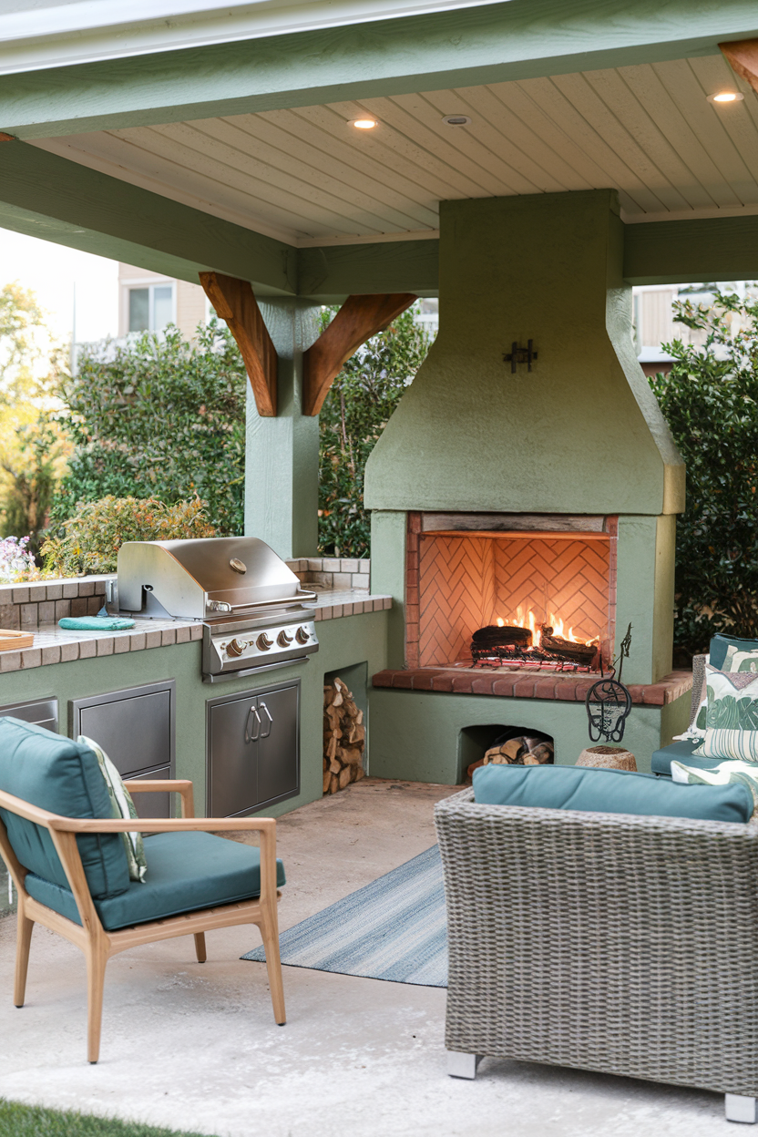 View of 32 Outdoor Kitchen Design Ideas for Modern, Rustic, and Small Spaces ...