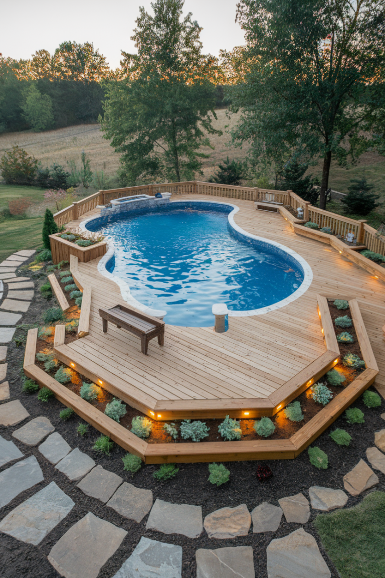 38 Pool Landscaping Ideas for a Stunning Backyard Oasis | Above Ground ...