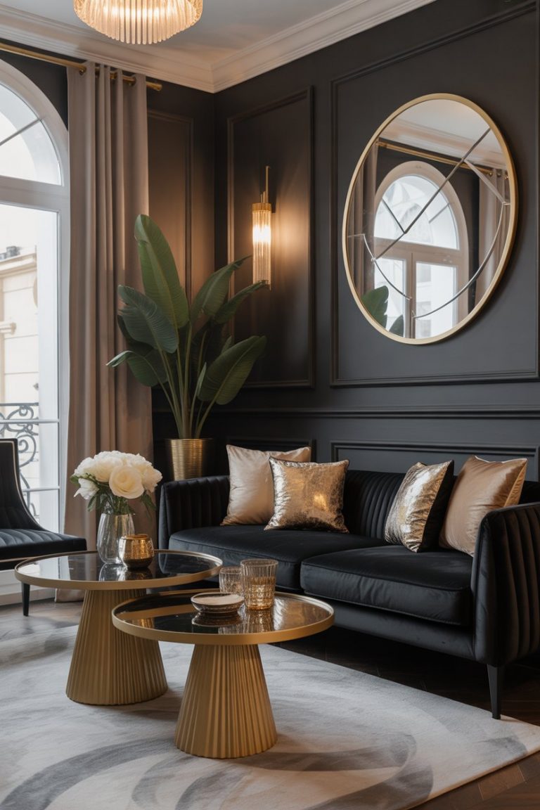 44 black sofa ideas for modern cozy living room decor with color ...
