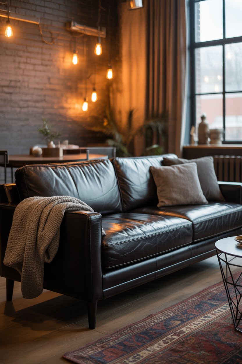 44 black sofa ideas for modern cozy living room decor with color ...