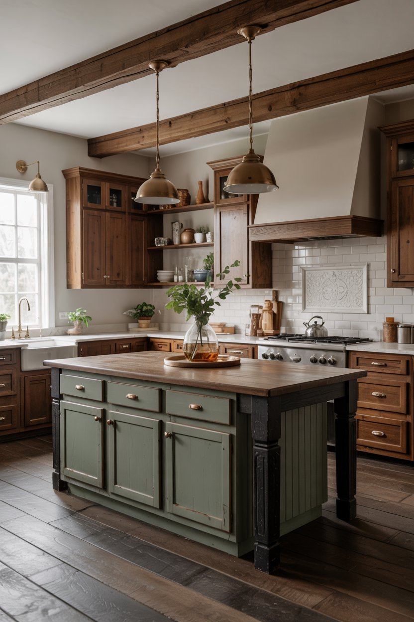 35 Dark Wood Kitchen Cabinets Ideas for 2025 with Modern Decor, Islands ...