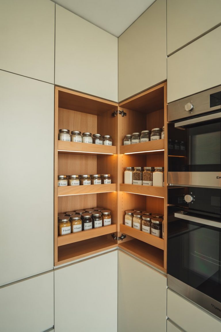 34 Corner Kitchen Pantry Ideas for Smart Storage Layouts With Built In ...