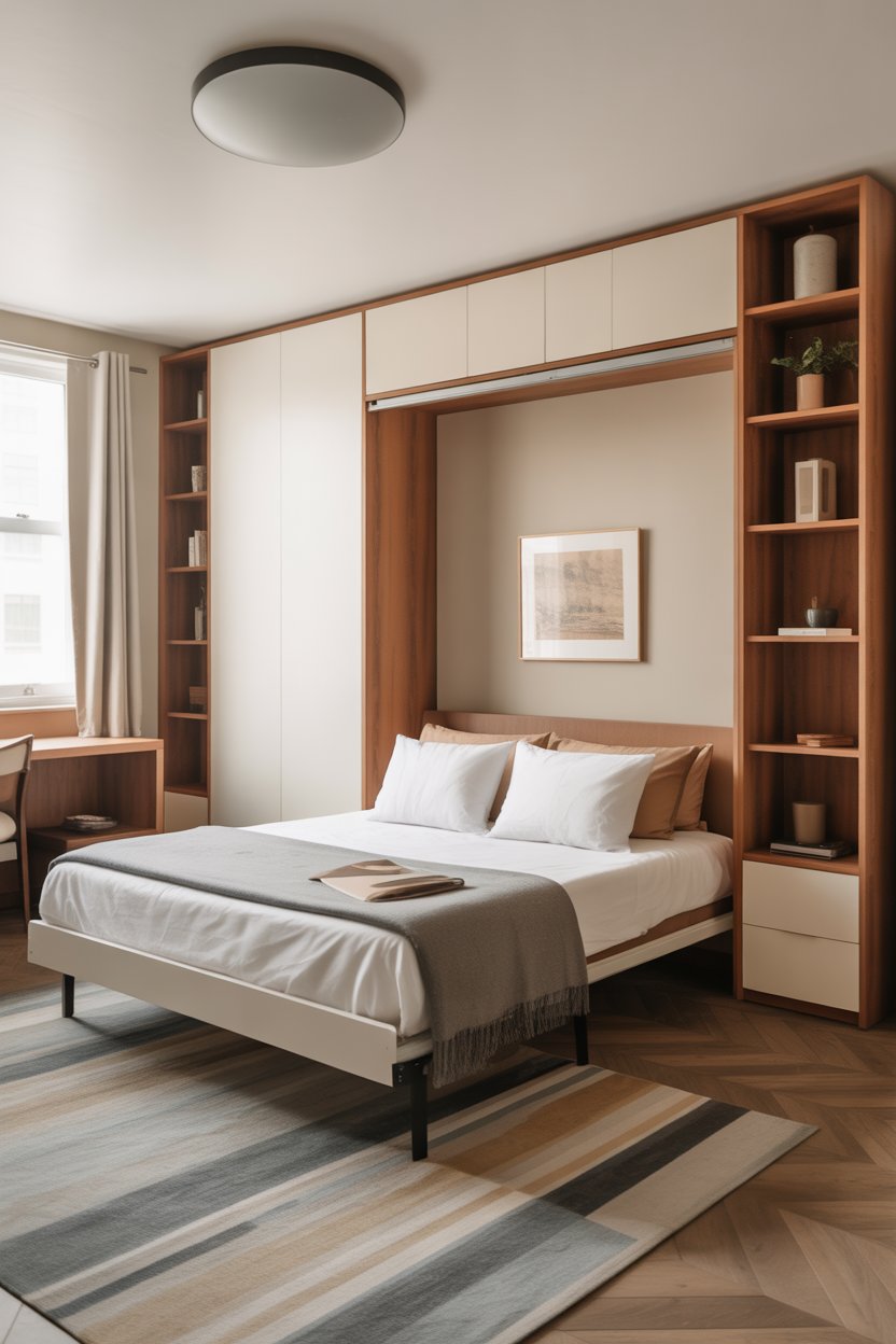Small Apartment Layout Ideas With Murphy Bed Reference: 37 Studio Apartment Ideas For Small Spaces With Modern Masculine