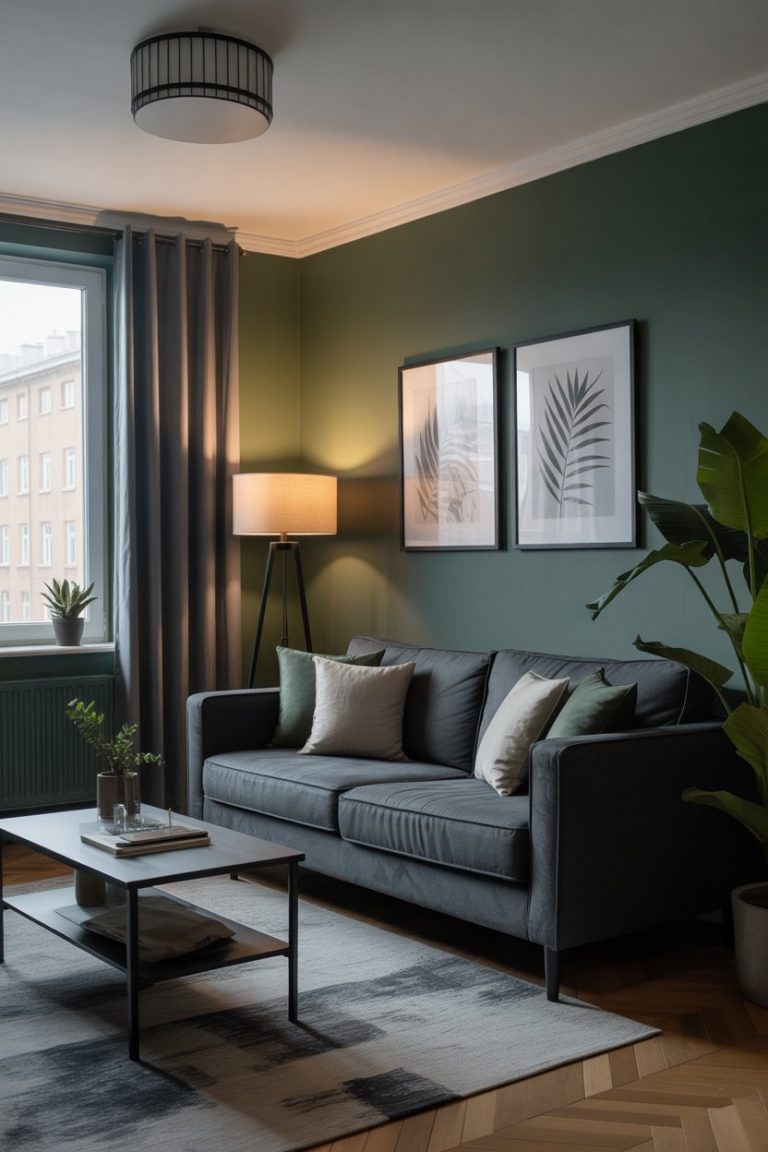 40 Dark Green Living Room Ideas for Cozy, Moody, Vintage, and Modern ...