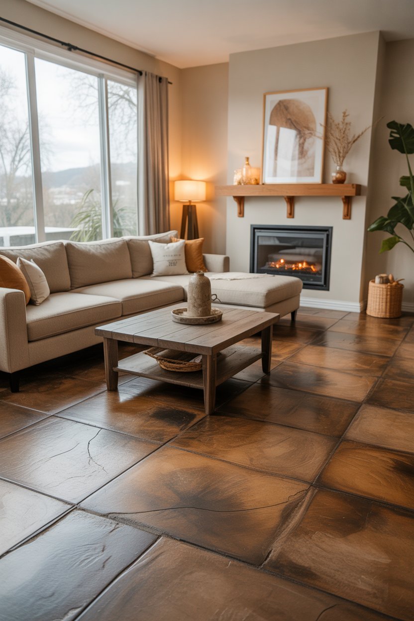 40 Concrete Floors In House Ideas With Finishes Stained Painted Modern ...