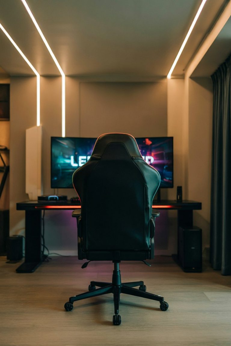 Gaming Room Setup 2026 35 Creative Ideas For Minimalist Cozy Luxury And 13. Smart Lighting Integration 768x1152 