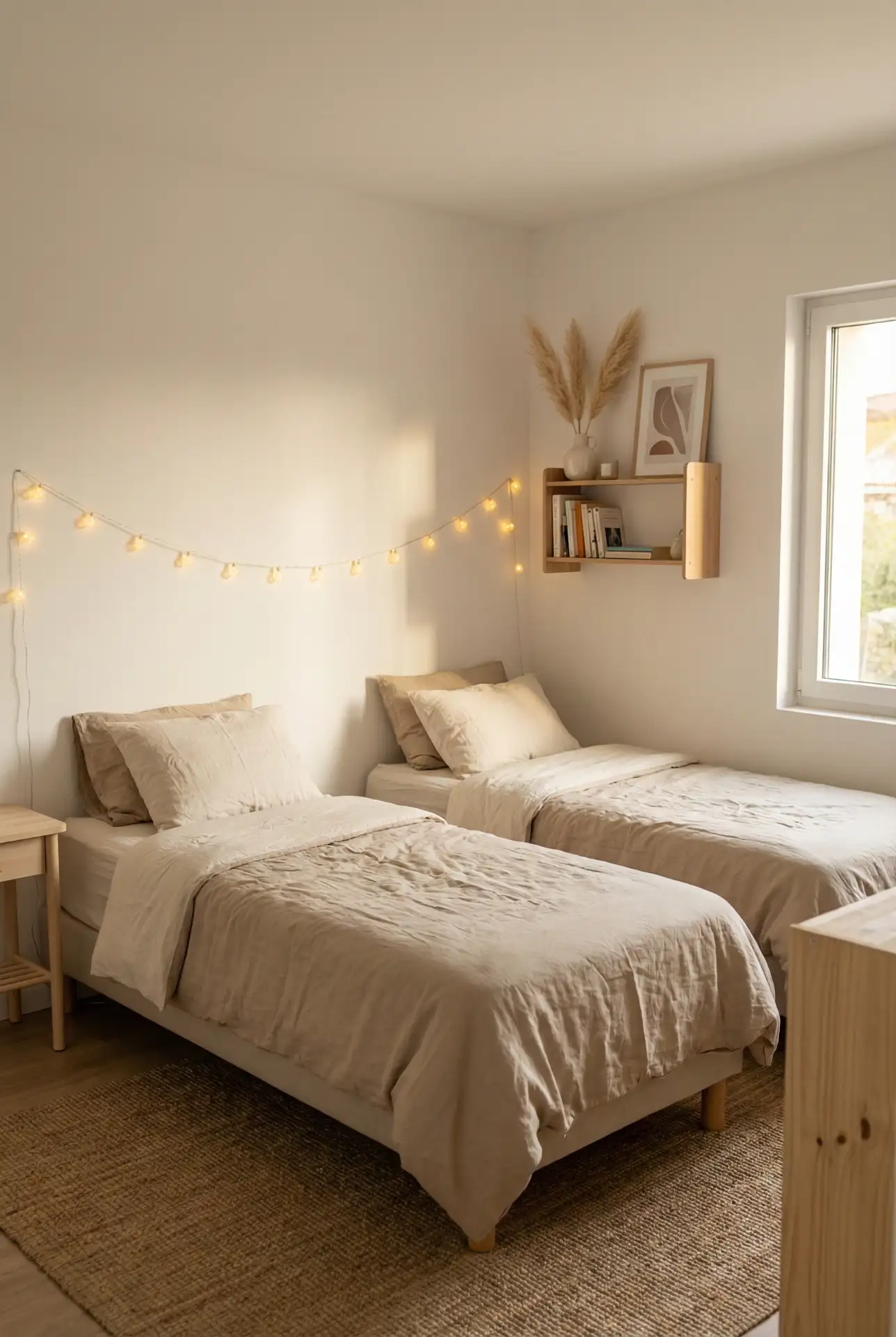 Aesthetic Twin Bedroom with Curated Minimalism 2