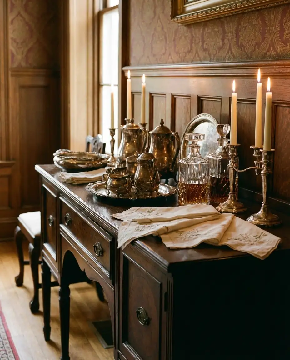 Antique Console Buffet for Formal Dinners 2