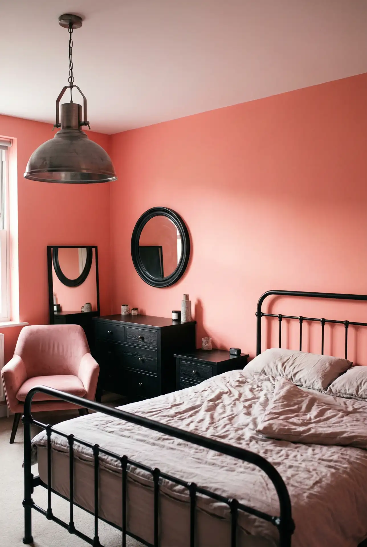 Black and Pink Edgy Contrast Bedroom 2