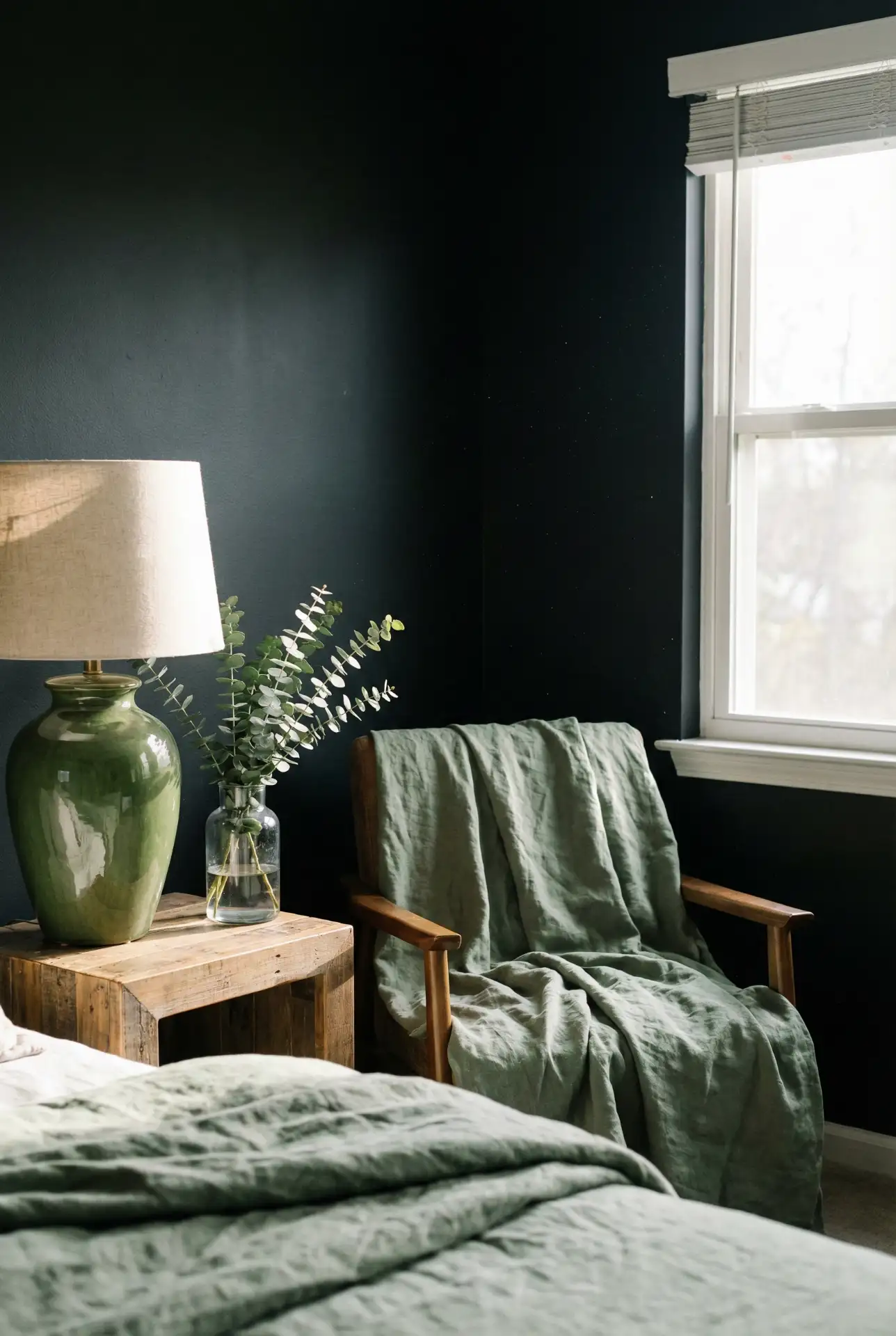 Black with Sage Green Serenity 2