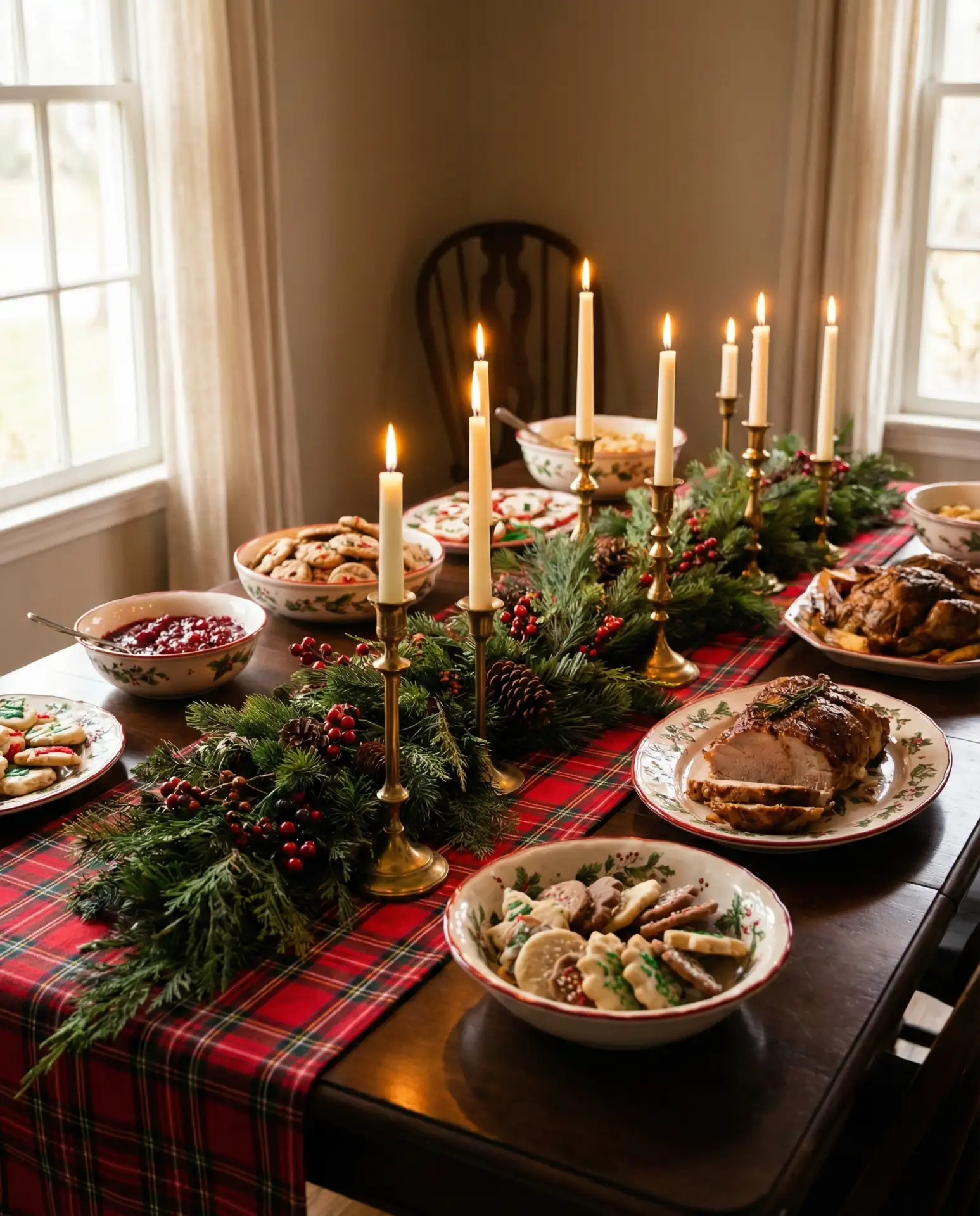 Christmas Red and Green Traditional Buffet 1