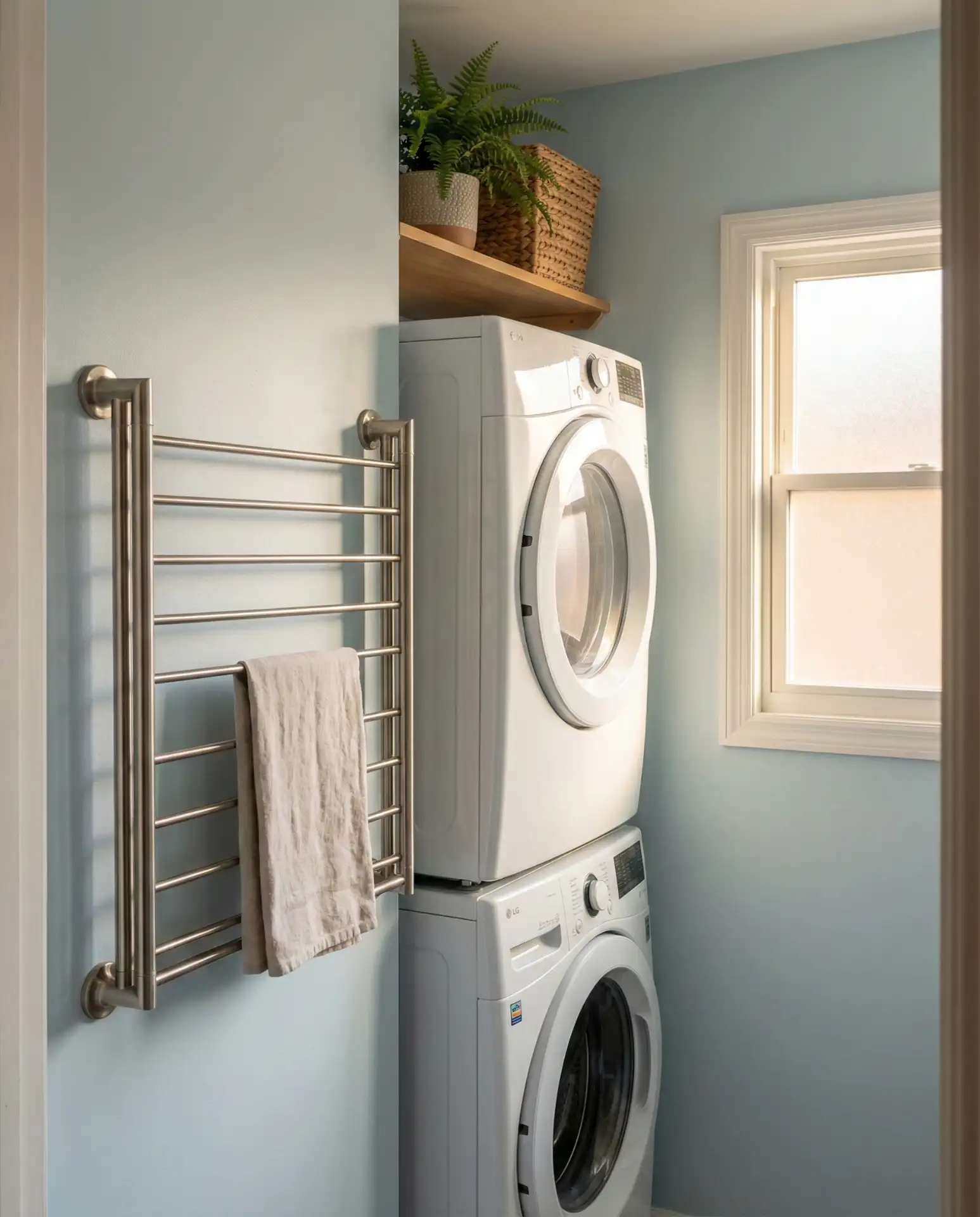 Compact Design with Fold-Out Drying Rack 1