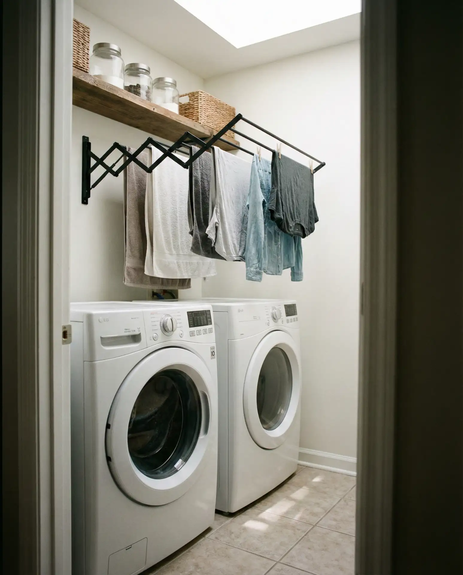 Compact Design with Fold-Out Drying Rack 2