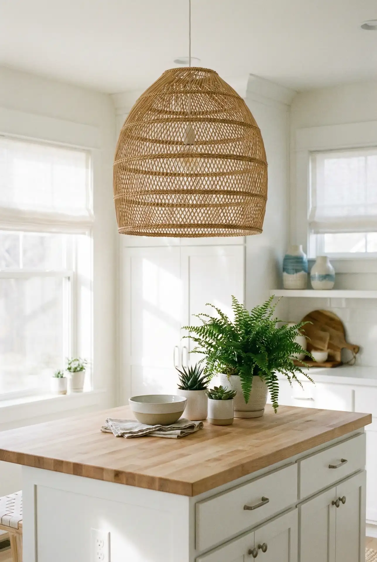 Cozy Woven Rattan Pendant 2