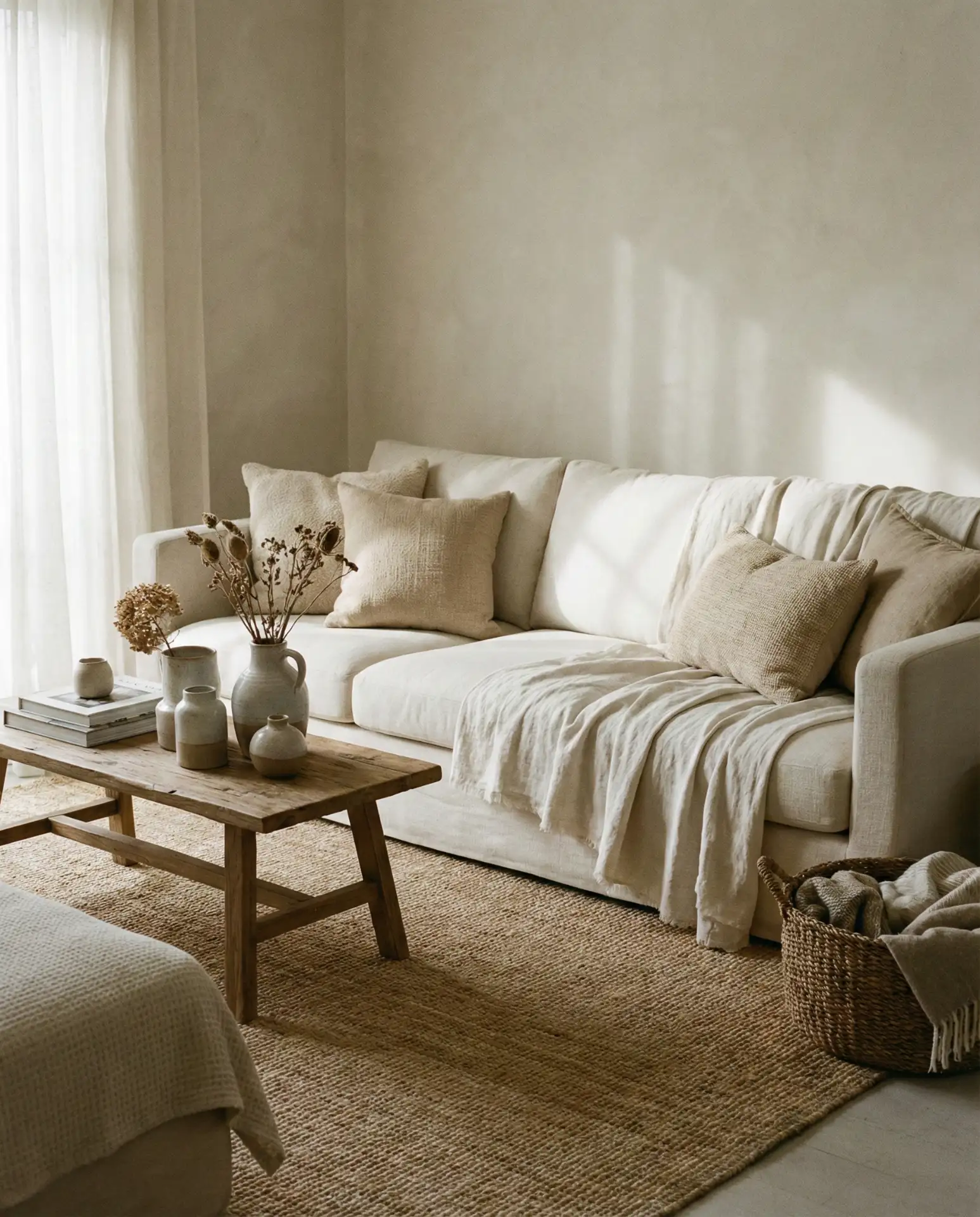 Cream Sectional with Earthy Textures 2