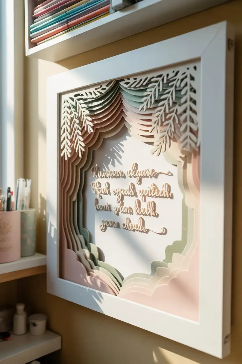 Cricut-Cut Paper Art Shadow Box 1