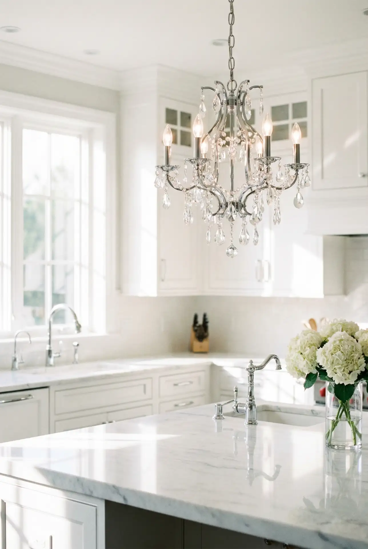 Crystal Chandelier for Glam Kitchens 1