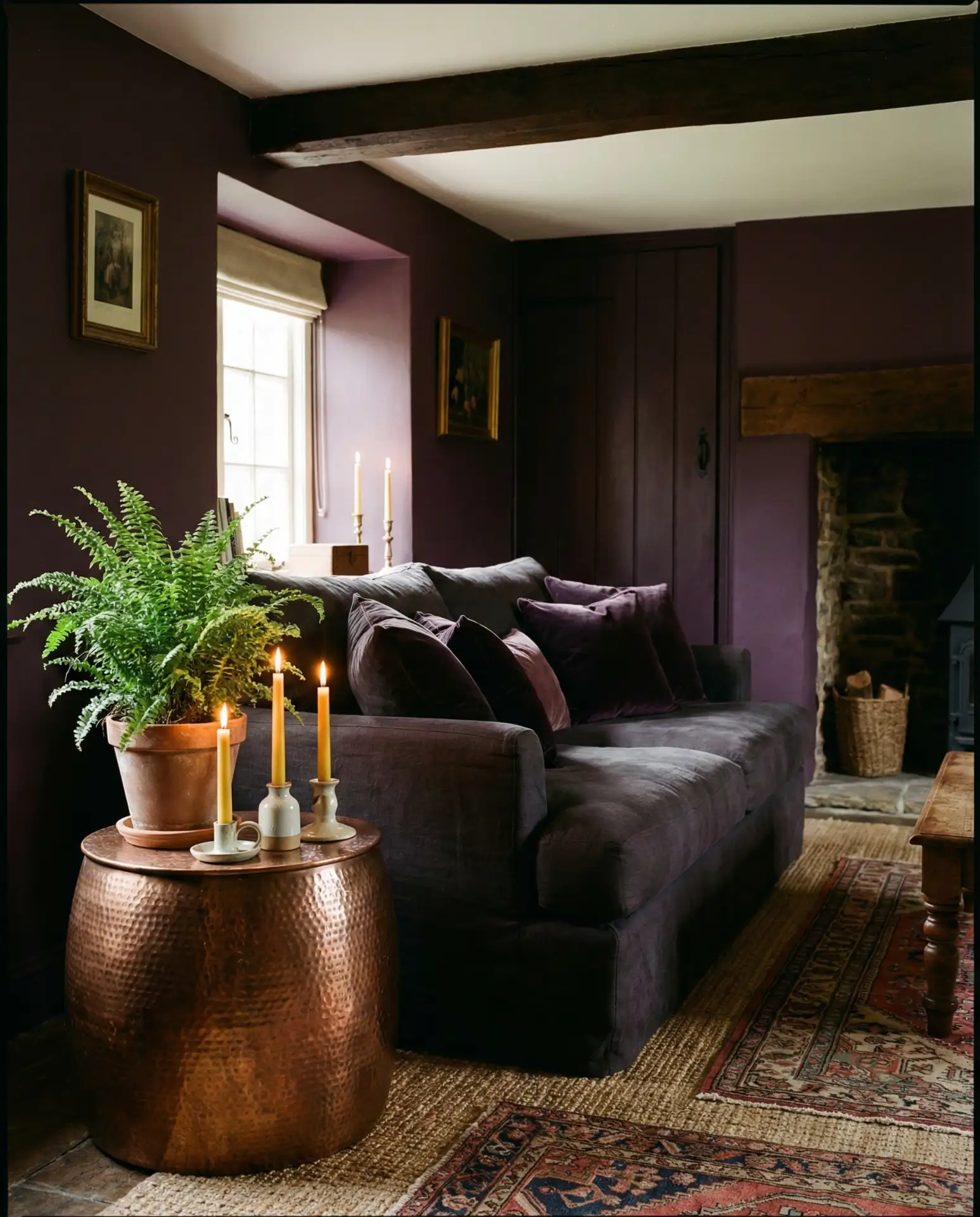 Dark Cottage Living Room with Rich, Enveloping Tones 2
