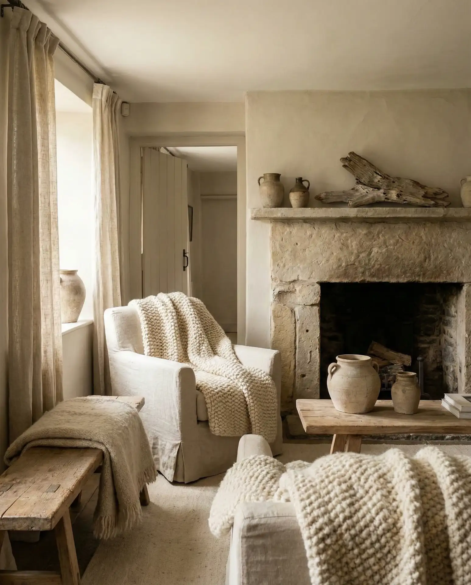 Decor Ideas for Neutral Cottage Living Rooms 2