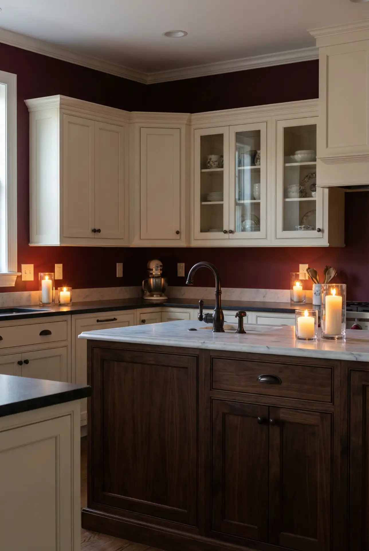 Deep Burgundy and Cream 1