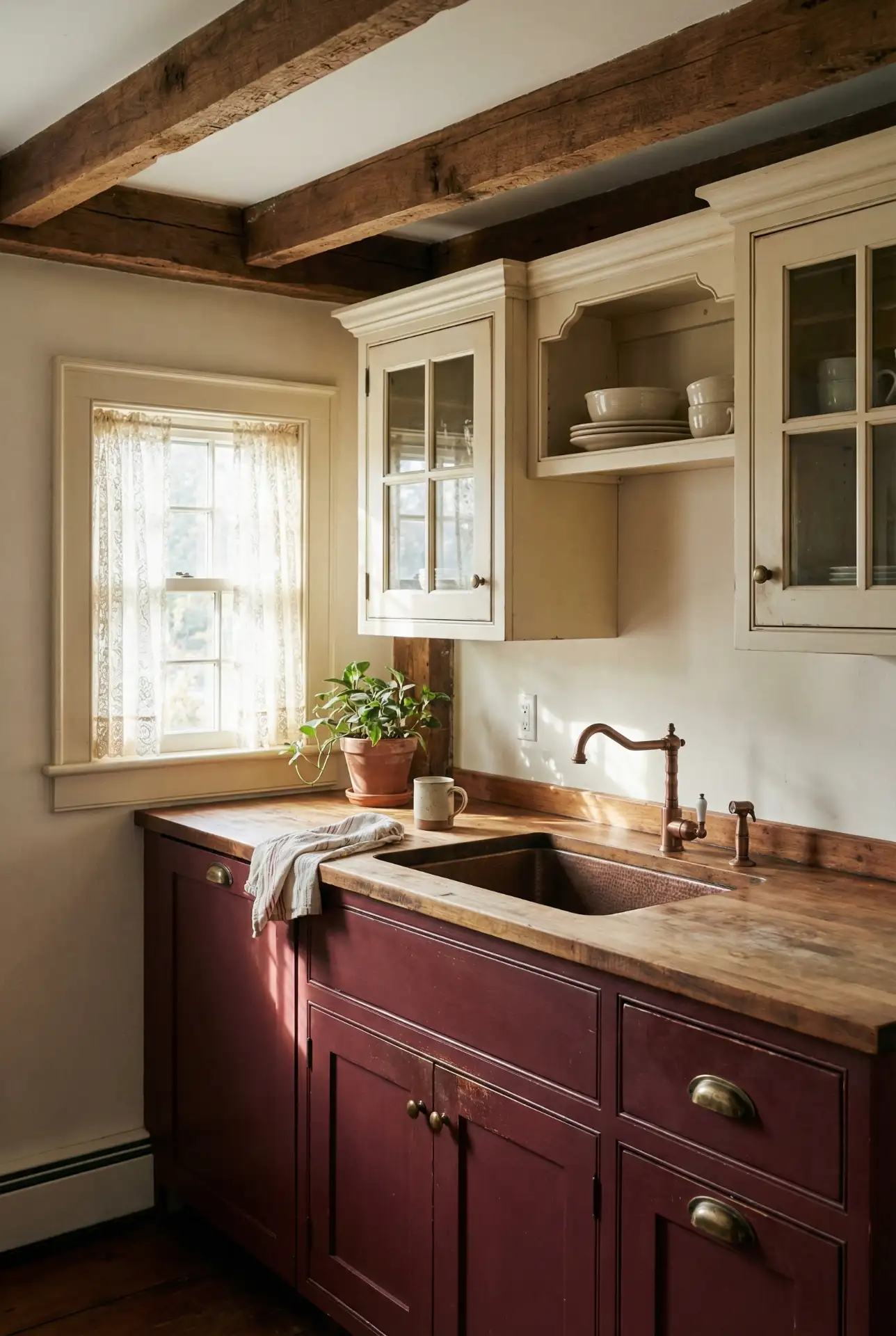 Deep Burgundy and Cream 2