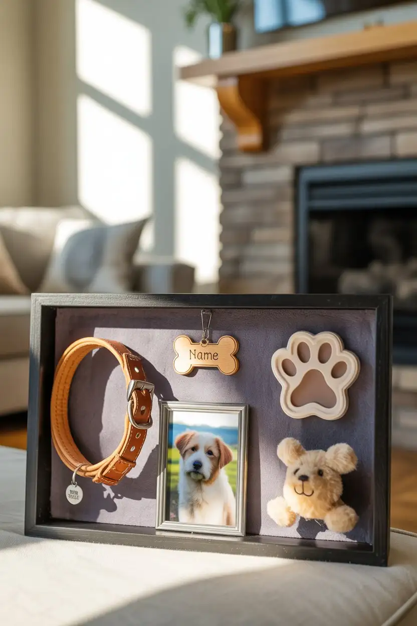Dog Memorial Keepsake Shadow Box 1