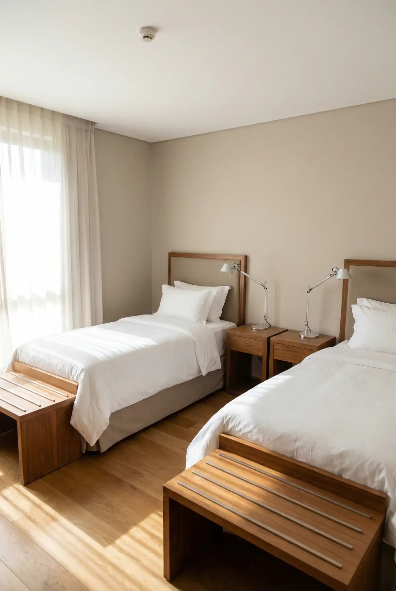 Double Twin Beds in a Shared Guest Room 1