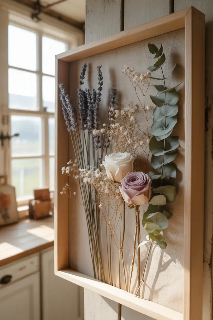 Dried Flower Garden Shadow Box 1
