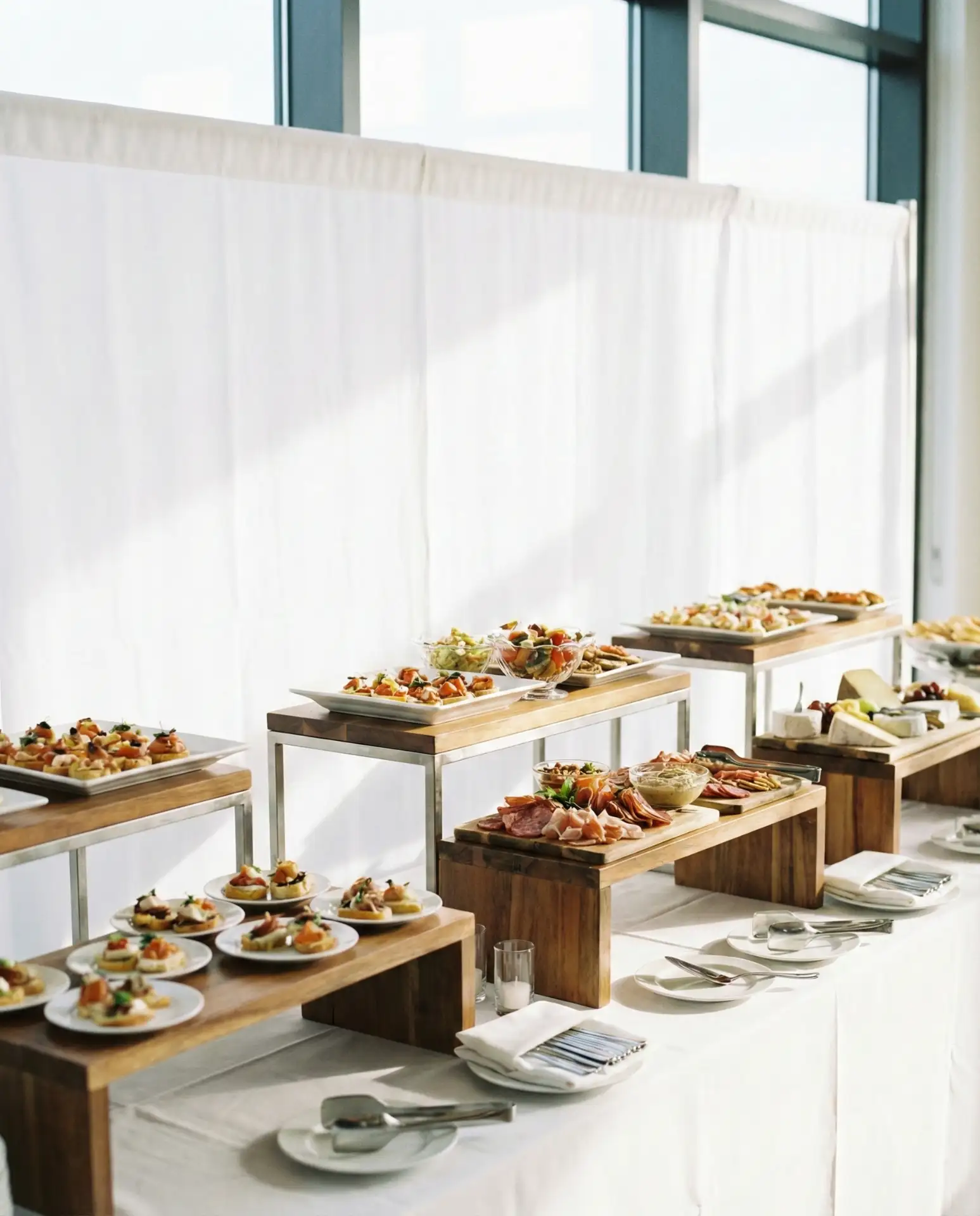 Events Display Table with Tiered Stands 1