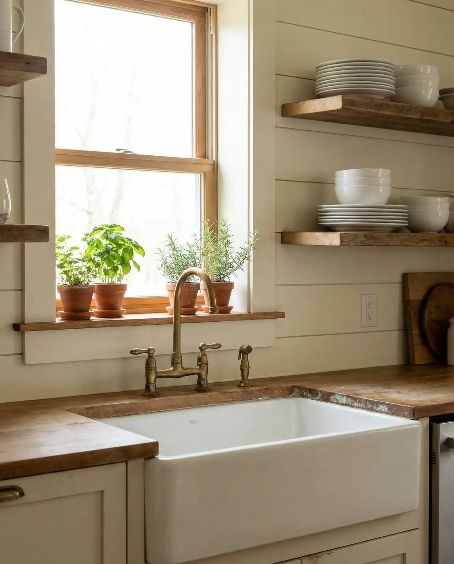 Farmhouse Apron Sink and Shiplap Walls 2