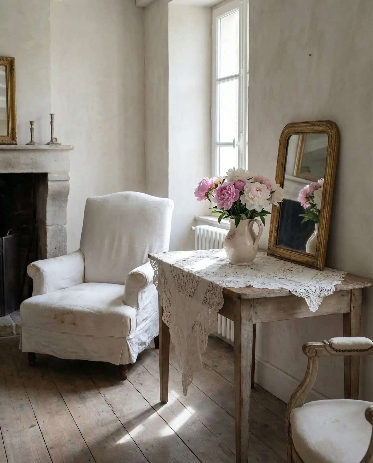 French Cottage Living Room with Romantic Elegance 2