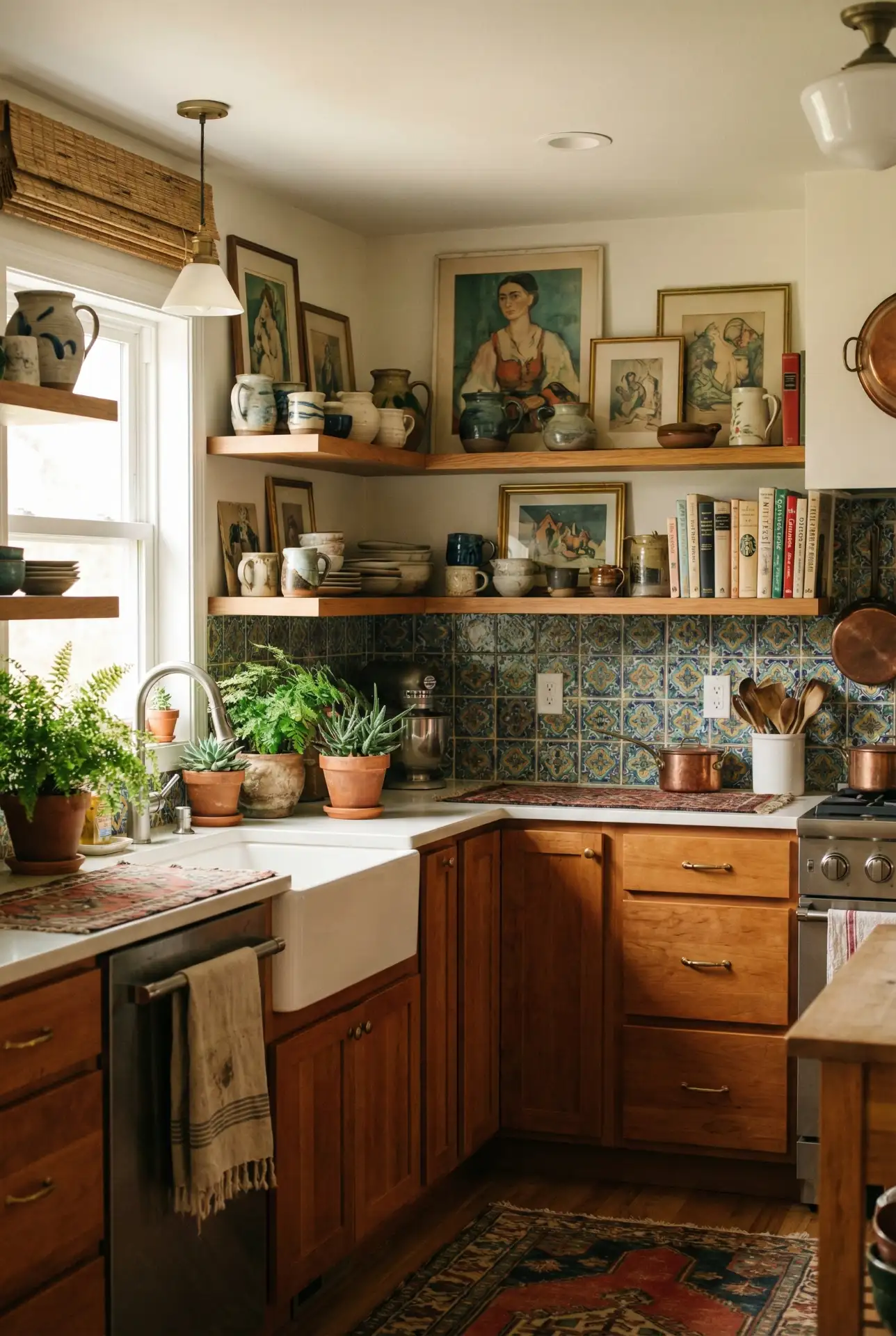 Gallery-Style Kitchen With Art Display Space 2
