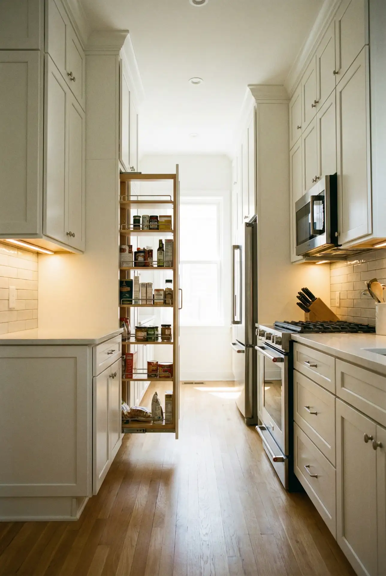 Galley Kitchen Maximized with Smart Storage 1