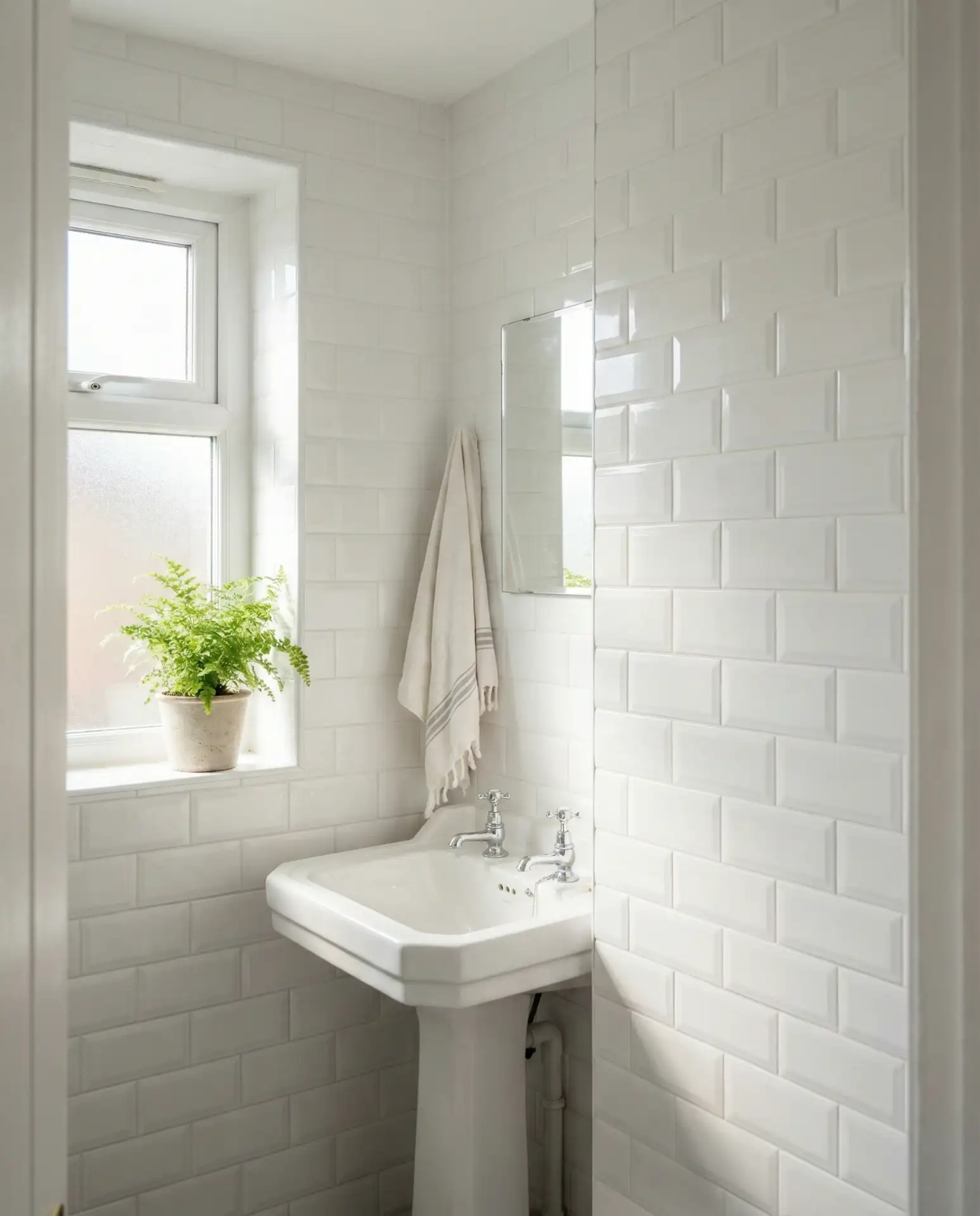 Glossy White Ceramic for Small Bathrooms 2