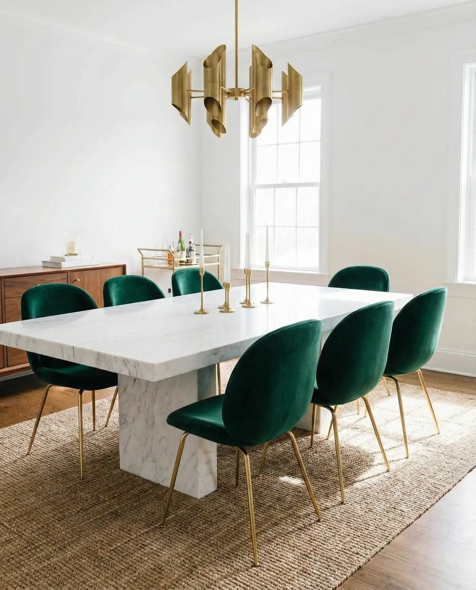Graceful Green Dining Chairs 2