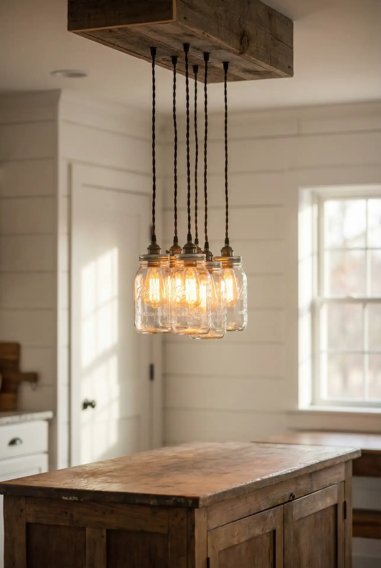 Hanging Mason Jar Cluster for Rustic Charm 1