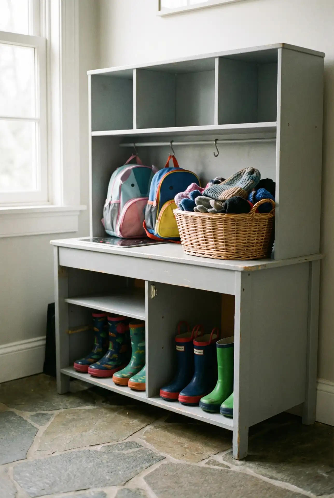 IKEA Toy Kitchen Into Mud Room Station 2