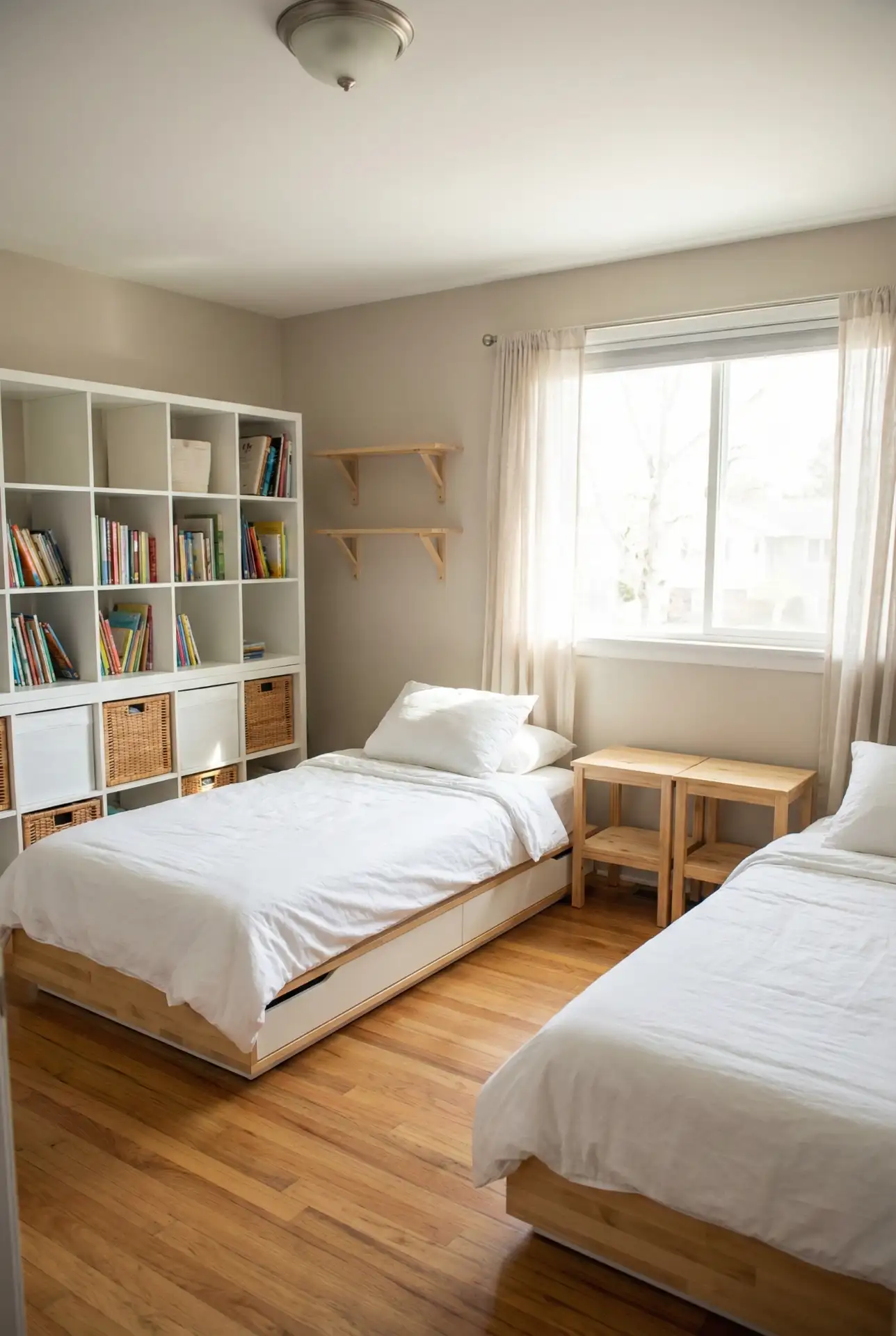 IKEA Twin Bedroom with Modular Efficiency 1