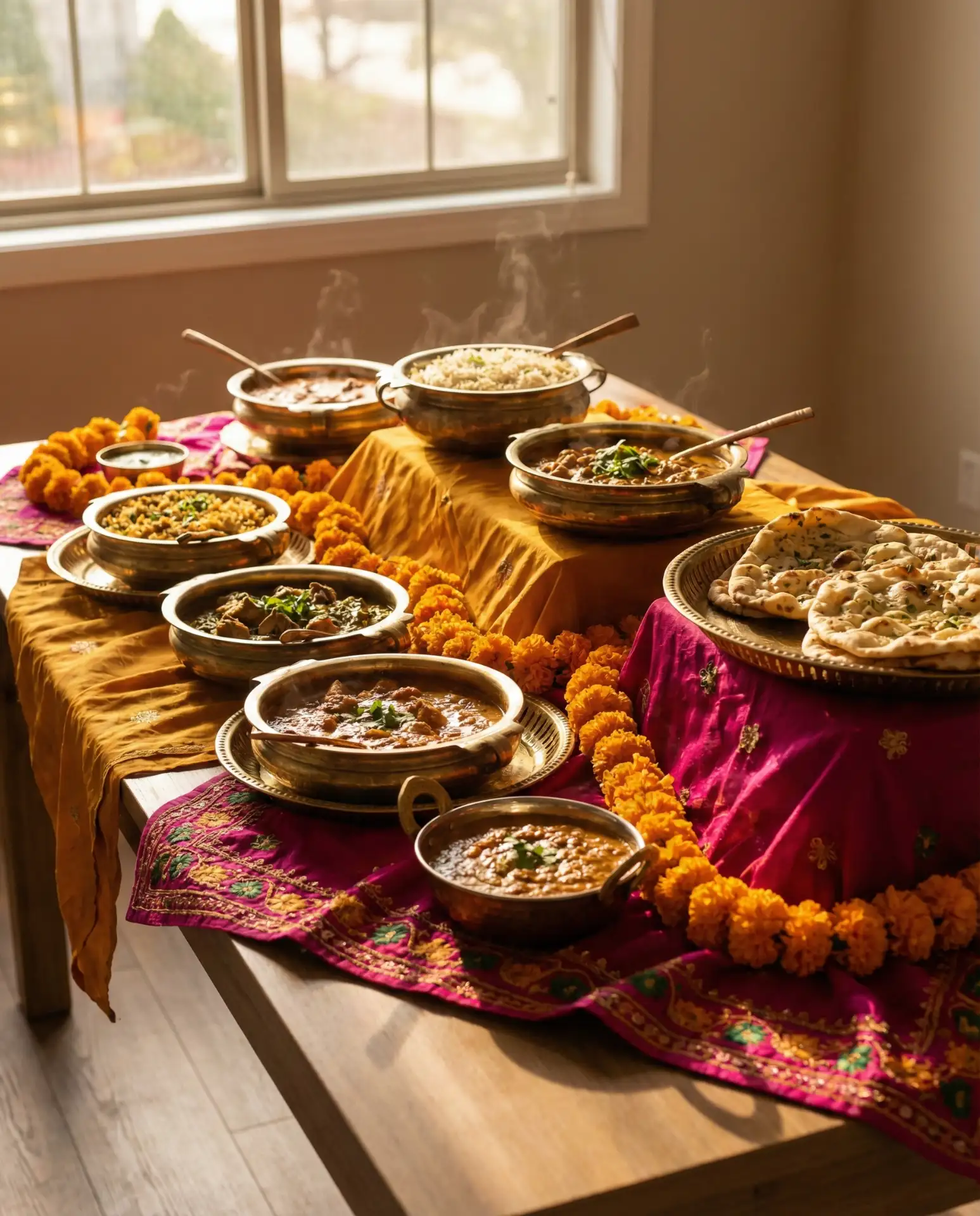 Indian-Inspired Colorful Spice Buffet 1