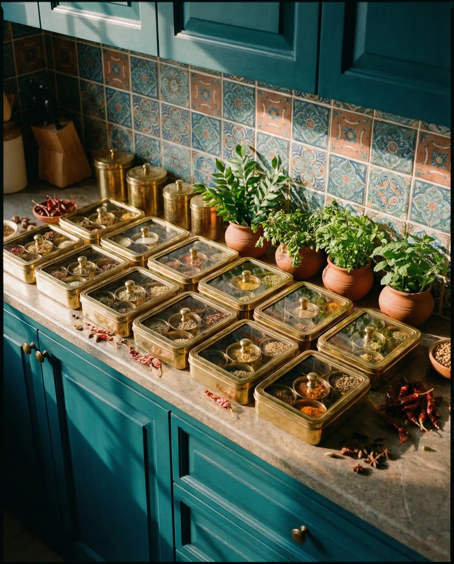 Indian-Inspired Spice Storage and Color 1