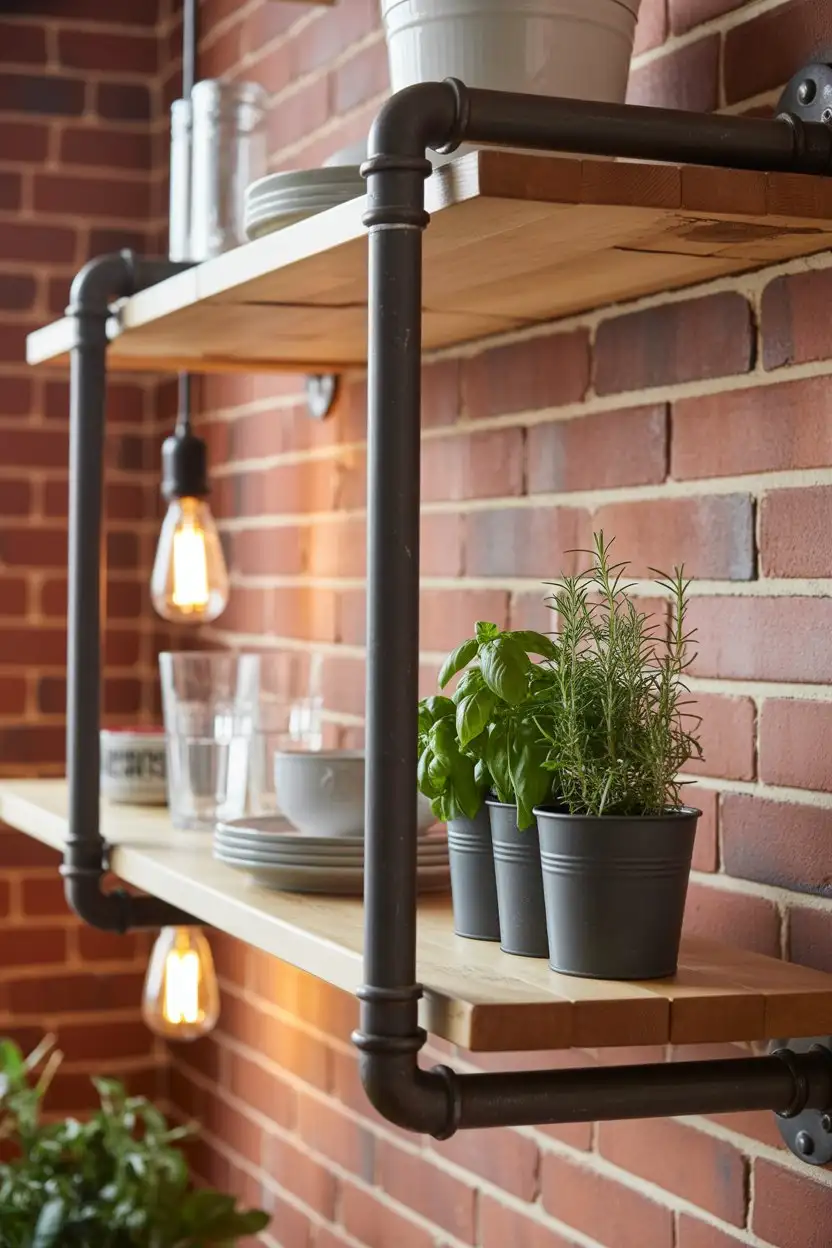 Industrial Pipe Shelving 1