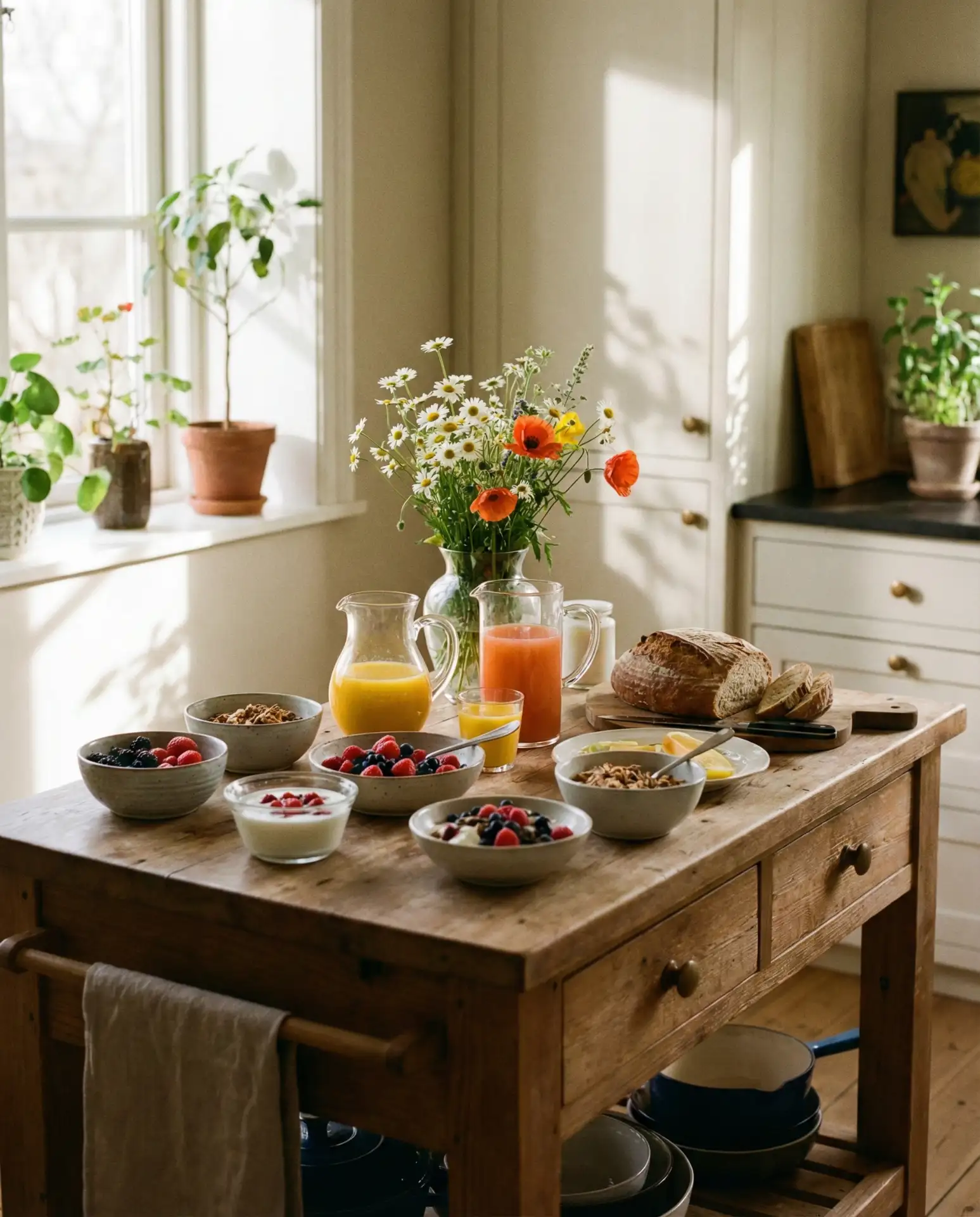 Kitchen Island Buffet for Brunch Gatherings 1