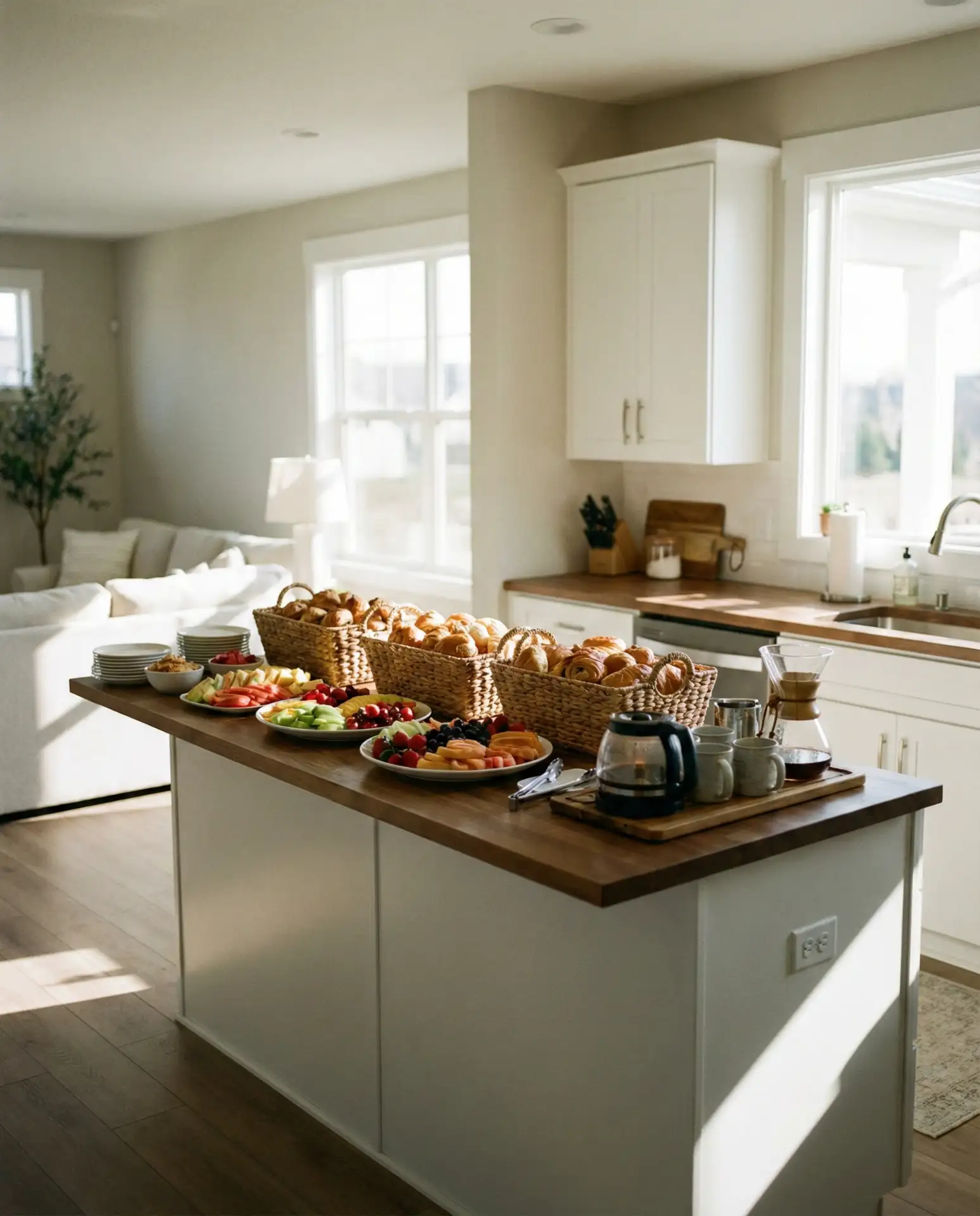 Kitchen Island Buffet for Brunch Gatherings 2