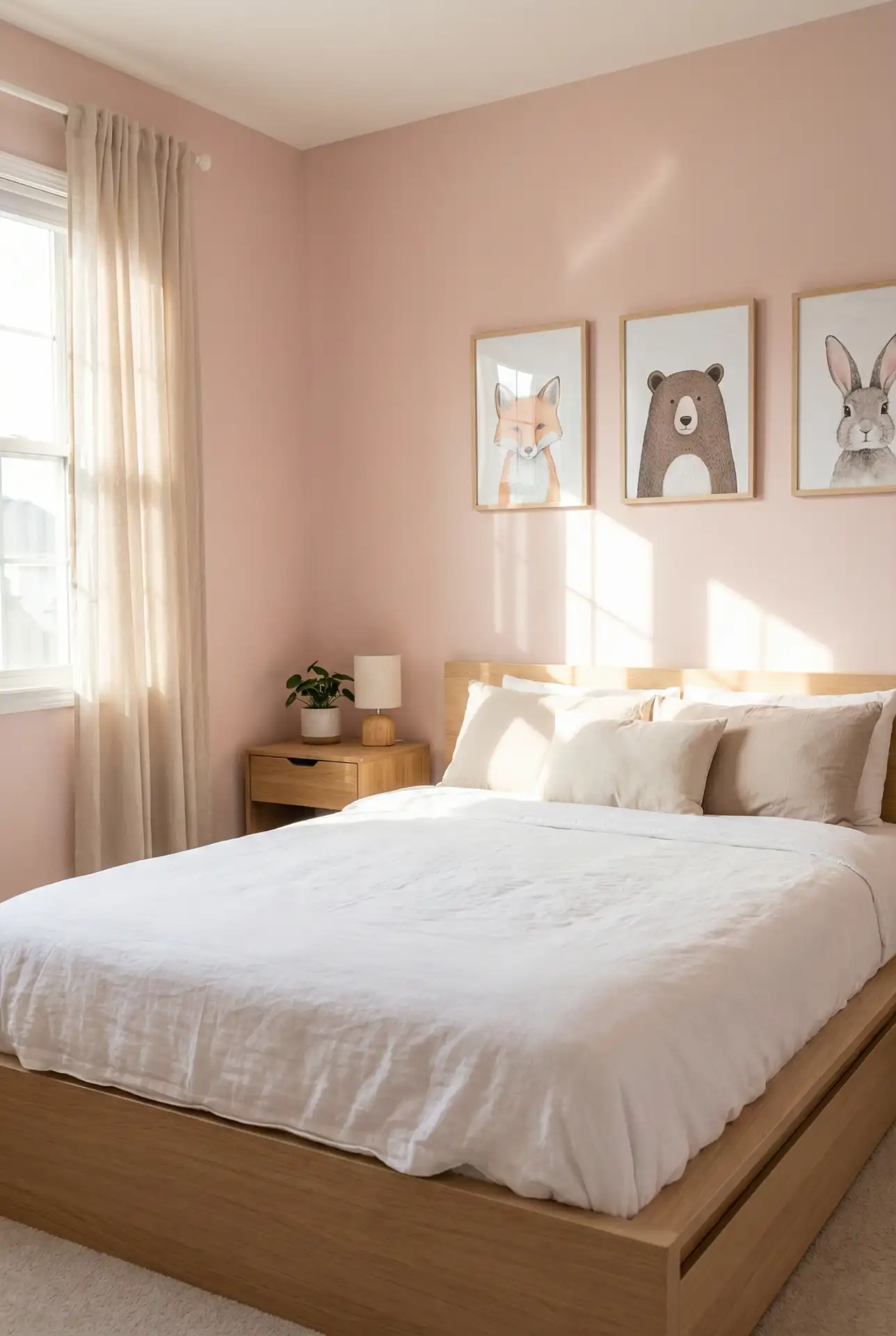 Light Pink Kids Bedroom with Playful Touches 2