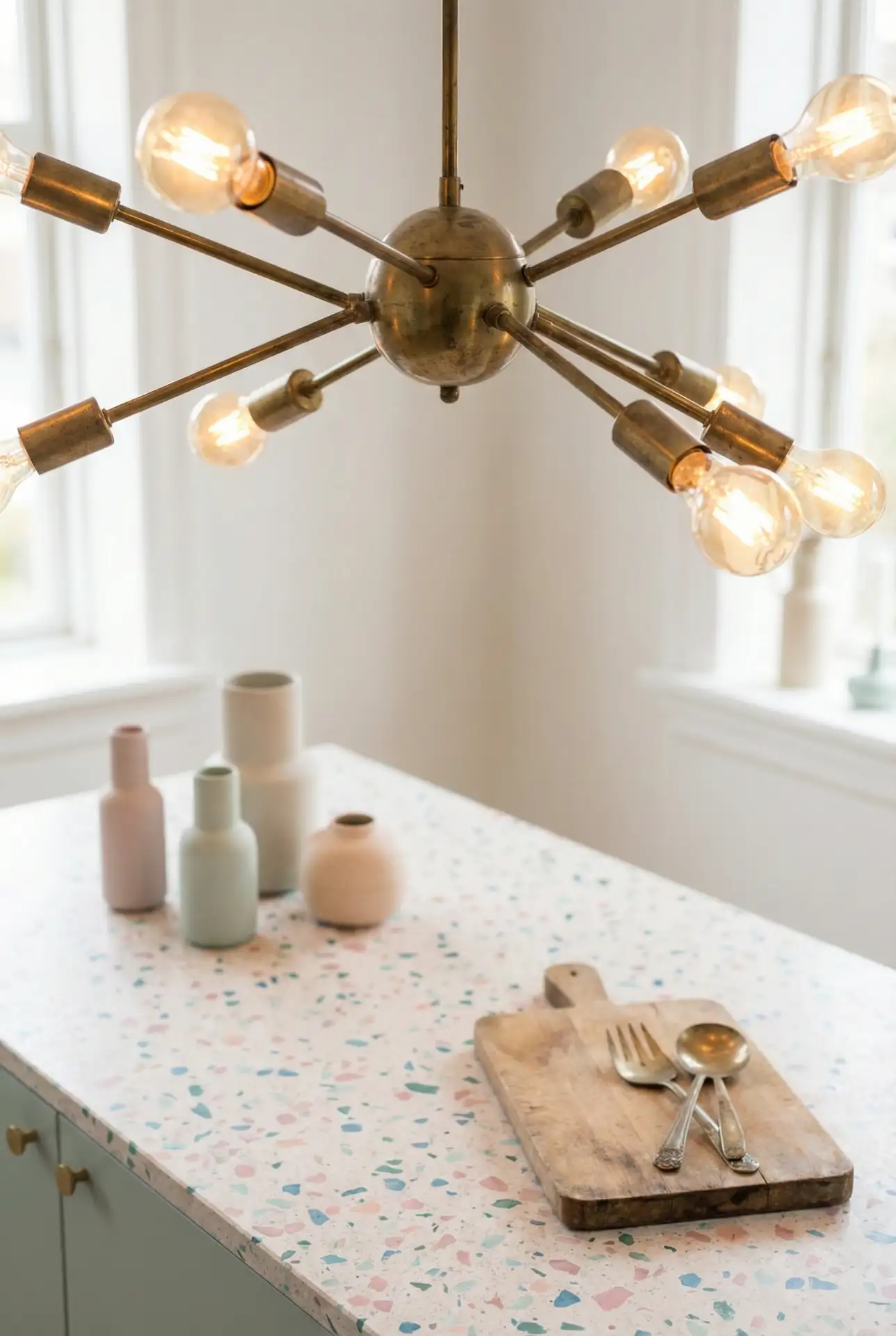 Mid Century Brass Sputnik Chandelier 1