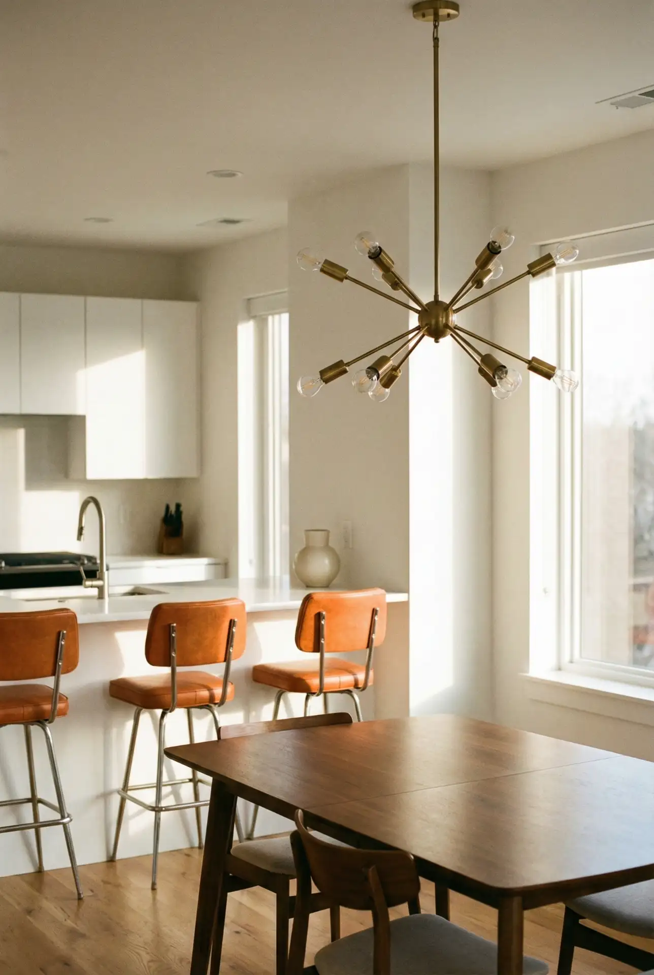 Mid Century Brass Sputnik Chandelier 2