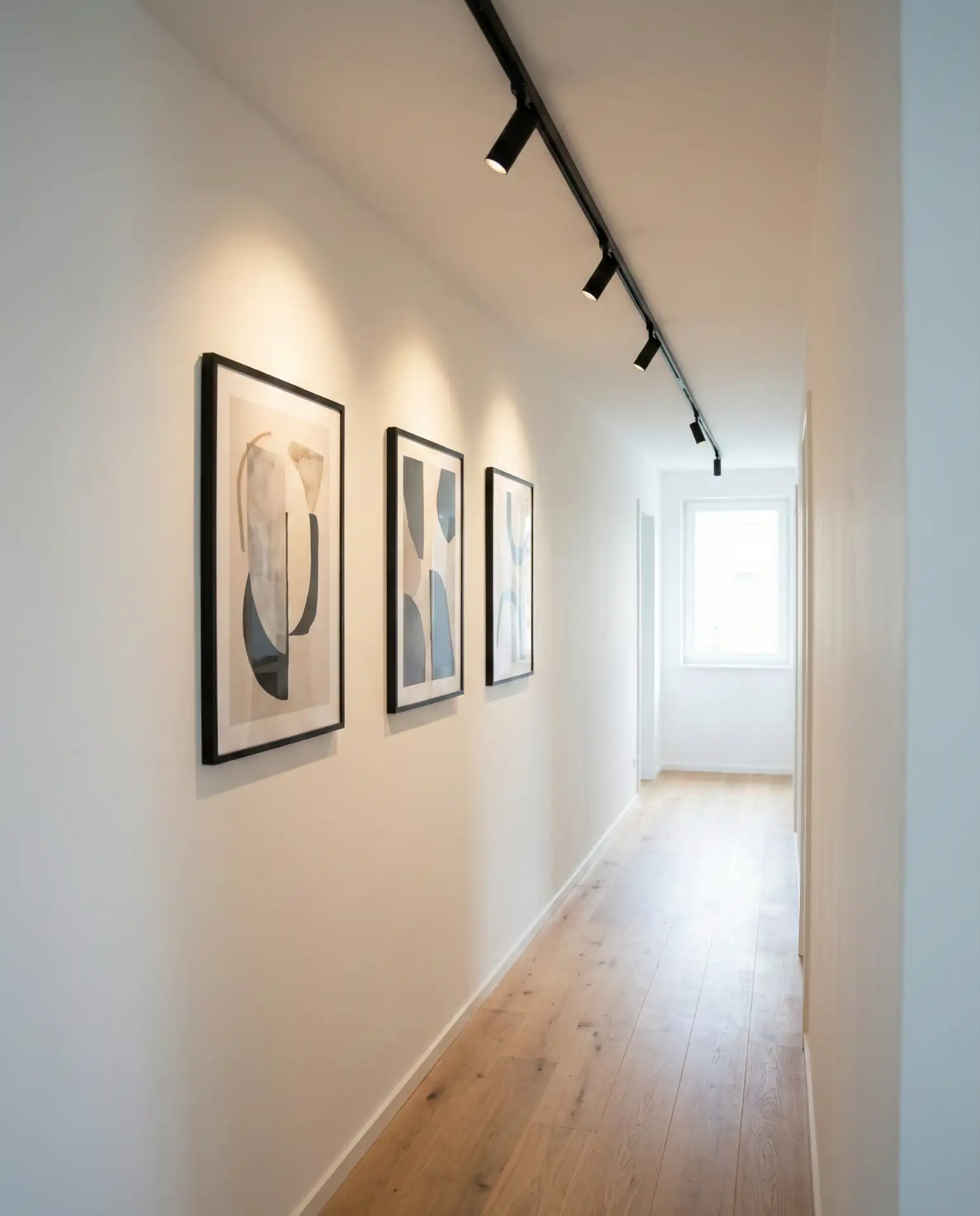 Minimalist Track Lighting for Narrow Passages 1
