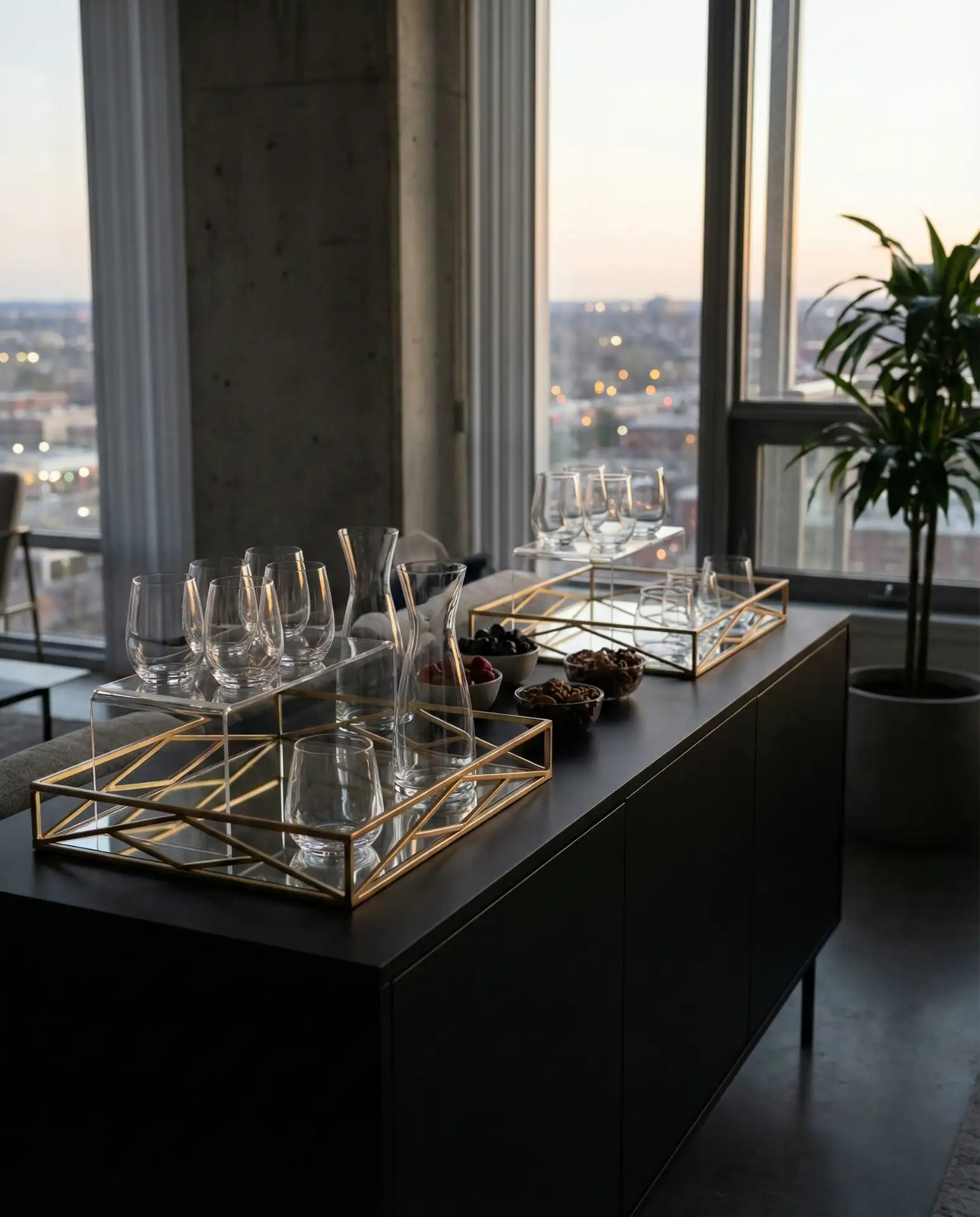 Modern Black and Gold Cocktail Buffet 2