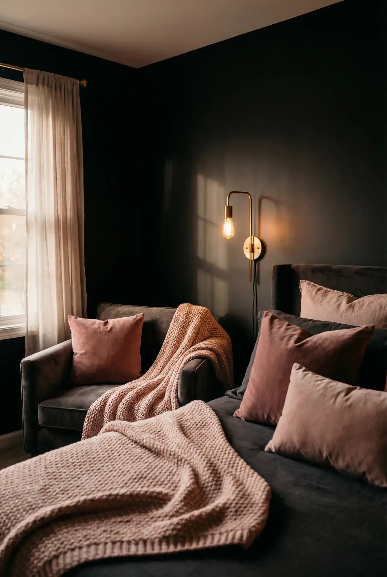 Moody Black with Pink Accents 1